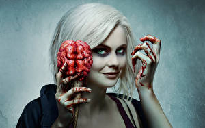 Фото Блондинки Крови Взгляд Лица iZombie 2015 кино Девушки