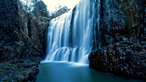 Фотографии Австралия Водопады Утес West Ridgley Tasmania Природа