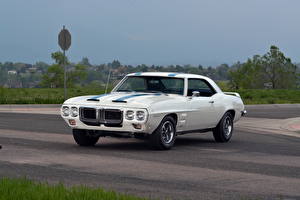 Обои для рабочего стола Pontiac Белая 1969 Firebird Trans Am Ram Air IV Coupe автомобиль