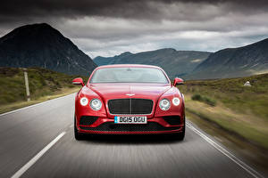 Обои Bentley Спереди Красный 2015 Continental GT Автомобили