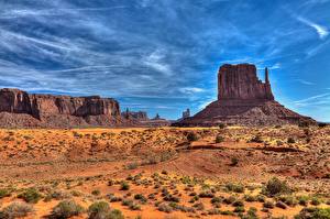 Обои США Небо Скале Monument Valley Utah Природа