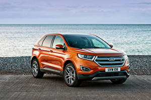 Фотография Ford Оранжевая 2015 Edge автомобиль