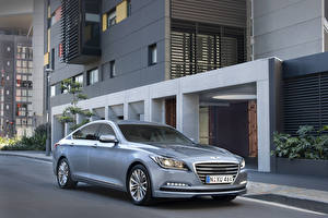 Картинки Hyundai Металлик 2014 Genesis автомобиль