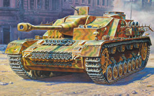 Картинка Самоходка Рисованные StuG. IV