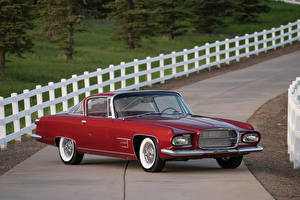 Картинки Старинные Бордовые 1962 Dual-Ghia L6.4 Coupe Ghia авто