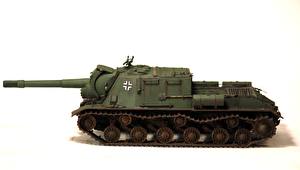 Фотография Самоходка Игрушки Белый фон ISU-152