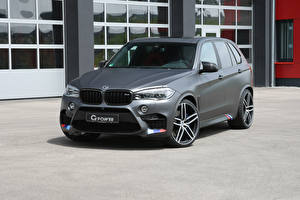 Картинки BMW Серая 2015-16 4G-Power BMW X5 M Автомобили