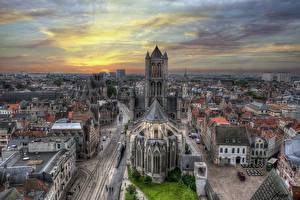 Фото Бельгия Дома Улица HDR Gent город