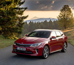 Фотография KIA Бордовые Металлик 2016 Optima Sportswagon GT Line машины