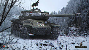 Картинки World of Tanks Танки Снег IS-2