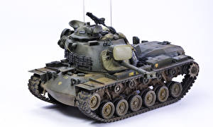 Фотографии Танки Игрушка Белым фоном М48А3 Patton III военные