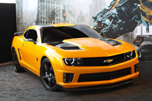 Фотография Шевроле Трансформеры Желтая bumblebee 2012 camaro Фильмы