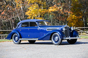 Фотография Maybach Ретро Металлик Синие 1938-41 SW38 Cabriolet Автомобили