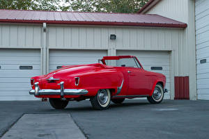 Картинка Ретро Красная Сзади Металлик Кабриолет 1952 Studebaker Commander State Convertible авто