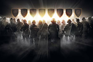 Фотографии Tom Clancy Солдаты Tom Clancy’s Rainbow Six: Siege Осада Щиты