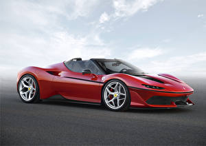 Обои для рабочего стола Ferrari Красная Роскошные 2016 J50 авто