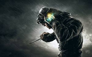 Обои Dishonored Воины Ножик Маски Фэнтези