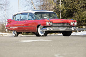 Картинка Cadillac Старинные Красная Металлик 1959 Superior-Cadillac Broadmoor Skyview авто