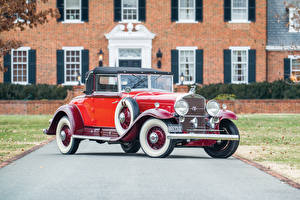 Картинка Кадиллак Старинные Красная Металлик 1930 V16 452 Convertible Coupe by Fleetwood машины