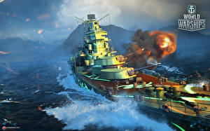 Фото World Of Warship Корабли Стрельба Японские Cruiser ARP Takao Игры