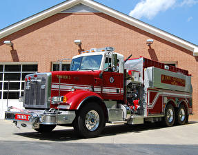 Фотографии Peterbilt Тюнинг Пожарный автомобиль 367 Pierce Custom Tanker