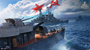 Фотография World Of Warship Корабль Русские Leningrad Игры