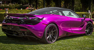 Фото Макларен Металлик Вид сзади Фиолетовых 2017 MSO 720S Coupe Fux Fuchsia