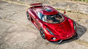 Картинки Koenigsegg Красный HDR Regera машины