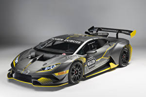 Обои Lamborghini Тюнинг Серый 2018 Huracán Super Trofeo EVO машина