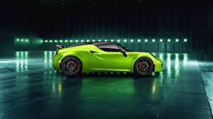 Картинки Альфа ромео Сбоку Салатовые 2018 Green Arrow Centurion 4C Pogea Racing автомобиль