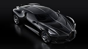 Картинка BUGATTI Черных Черный фон La Voiture Noire машина