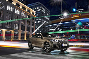 Картинки BMW Коричневые Кроссовер 2019 X6 M50i Worldwide авто