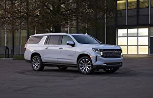 Обои Шевроле Металлик Сбоку Внедорожник SUV, Suburban, 2020