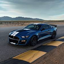 Фотография Форд Синяя Mustang Shelby GT500 2019