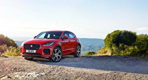 Обои для рабочего стола Jaguar Красный Металлик E-Pace, R-Dynamic, First Edition, 2017 авто