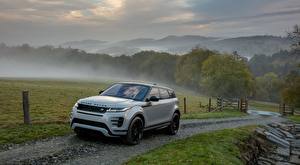 Обои для рабочего стола Land Rover Дороги Туман SUV Металлик Evoque, P300 HSE R-Dynamic, Black Pack, US-spec, 2019 машина