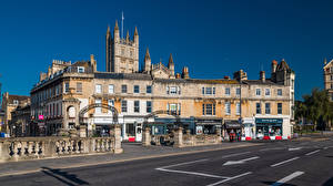 Фотографии Англия Дома Улице Bath, Terrace Walk Города