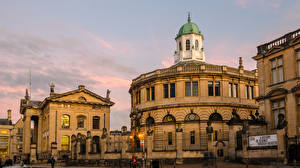 Картинка Англия Дома Oxford, Sheldonian Theatre Города